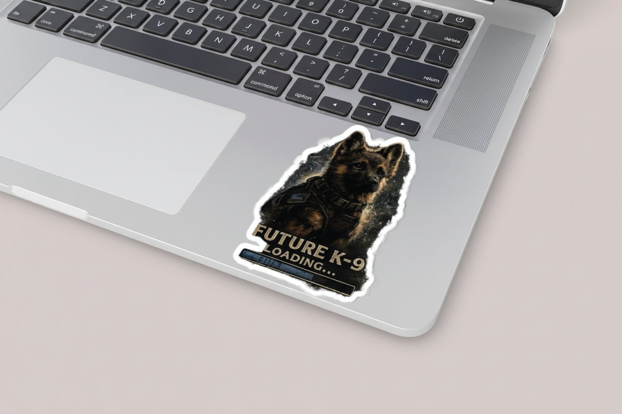 Future K-9 Loading Sticker — German Shepherd Puppy Tactical Vinyl Sticker