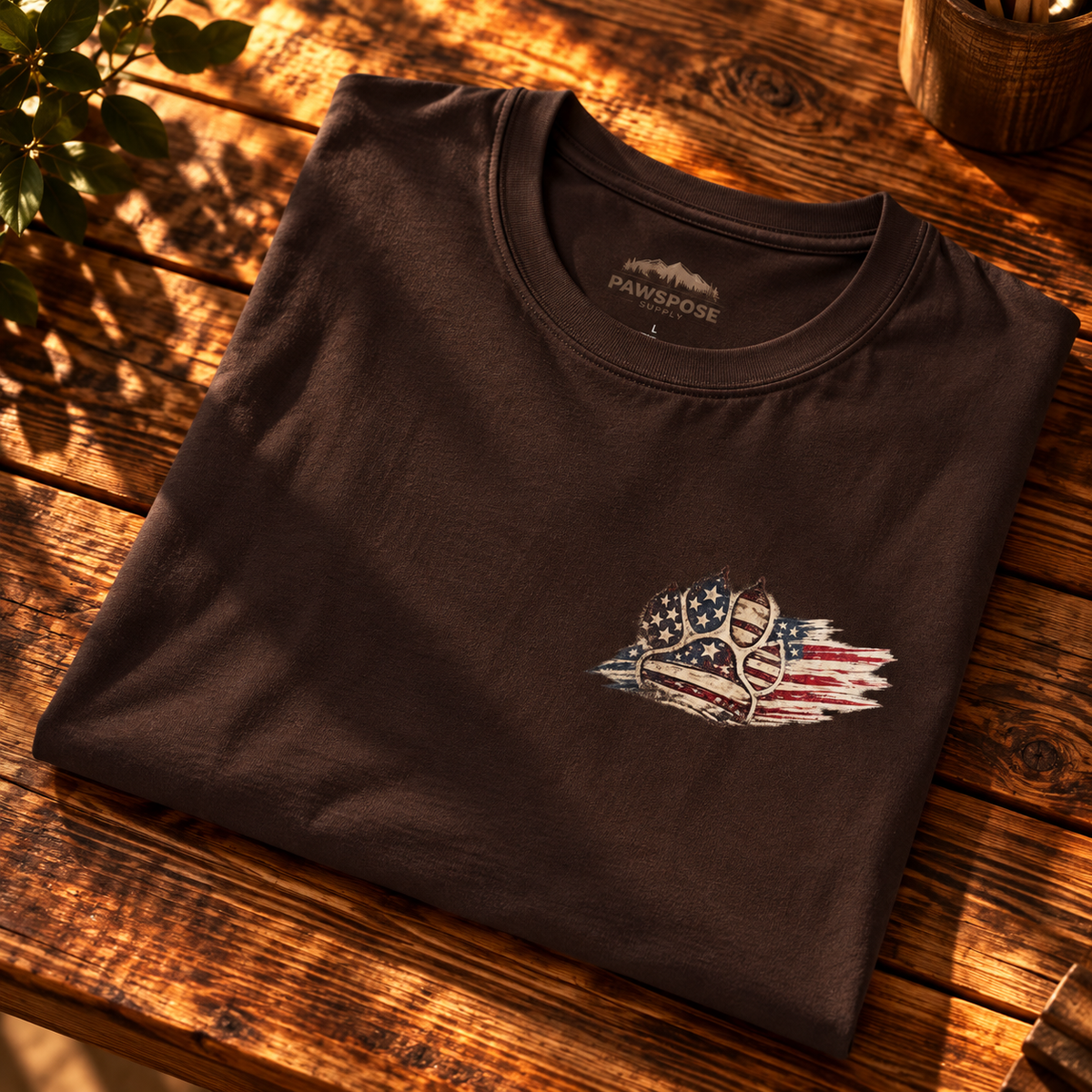 Live Love Rescue Dogs Patriotic T-Shirt | Dog Rescue Lover Tee