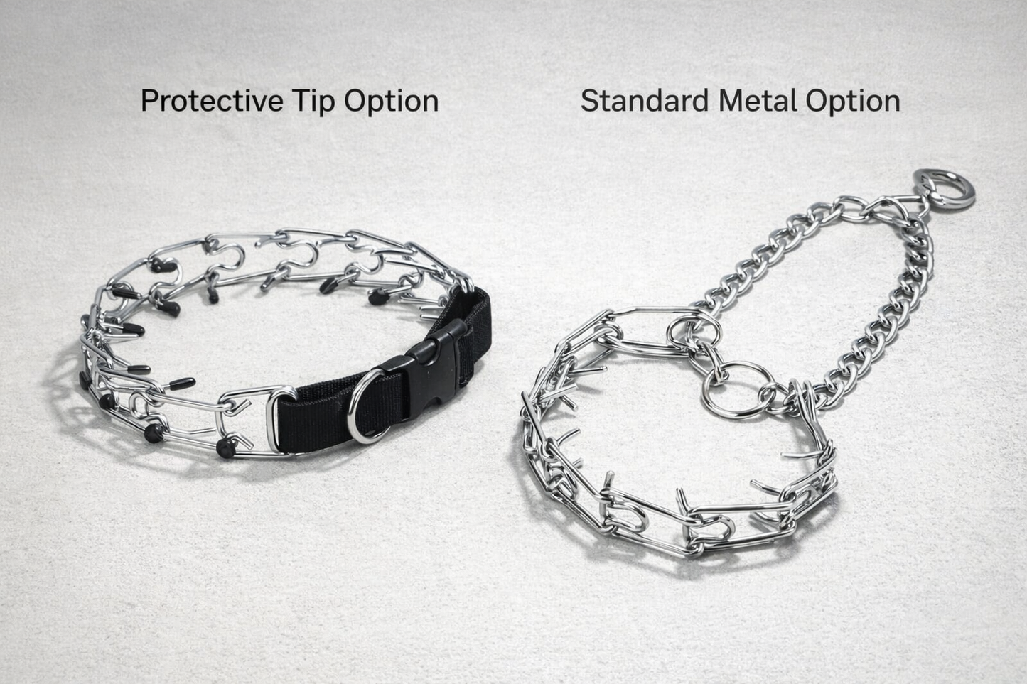 Adjustable Training Prong Collar – Standard or Protective Tip Options