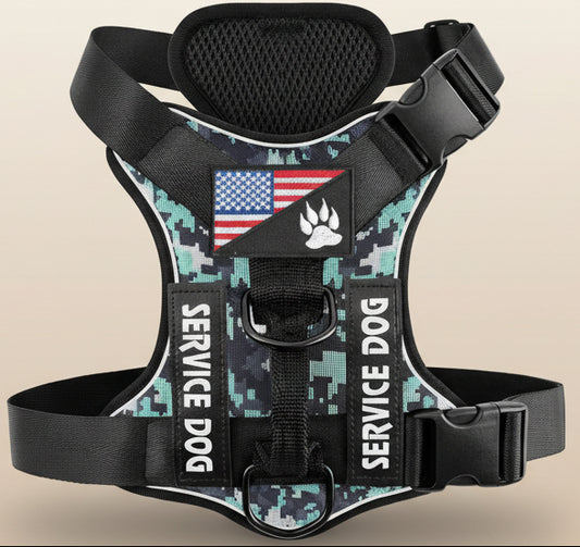 Reflective Tactical Dog Harness – Adjustable Service Style