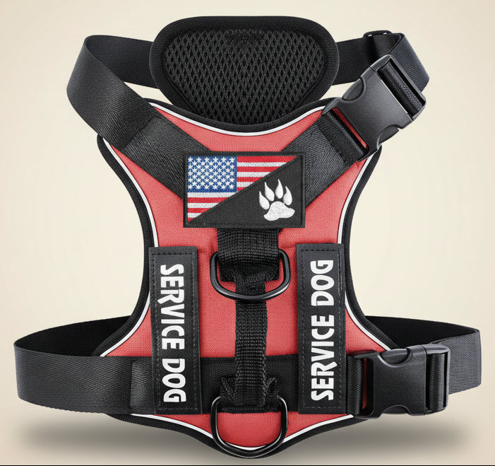 Reflective Tactical Dog Harness – Adjustable Service Style