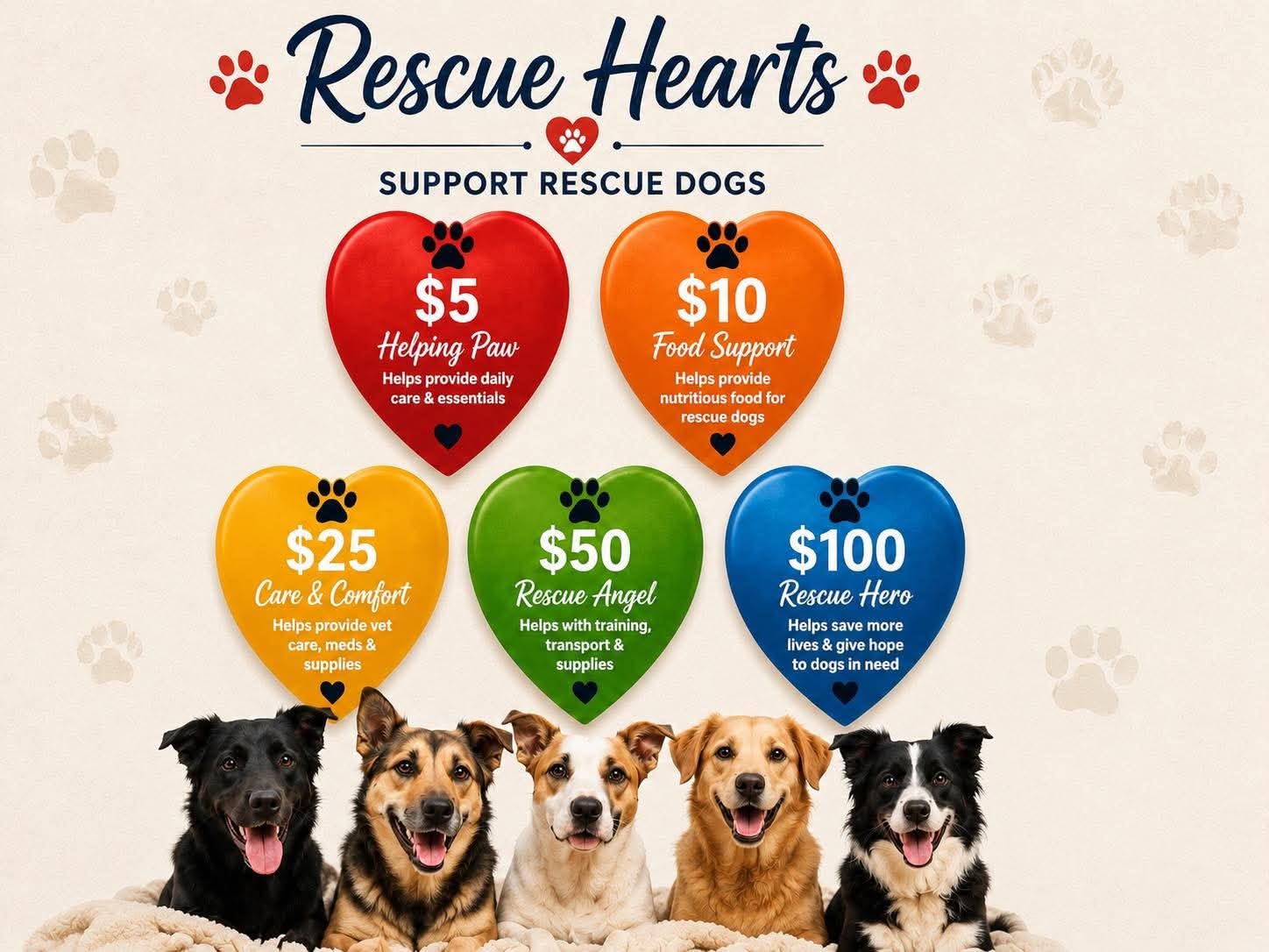 Rescue Hearts: Support Rescue Dogs