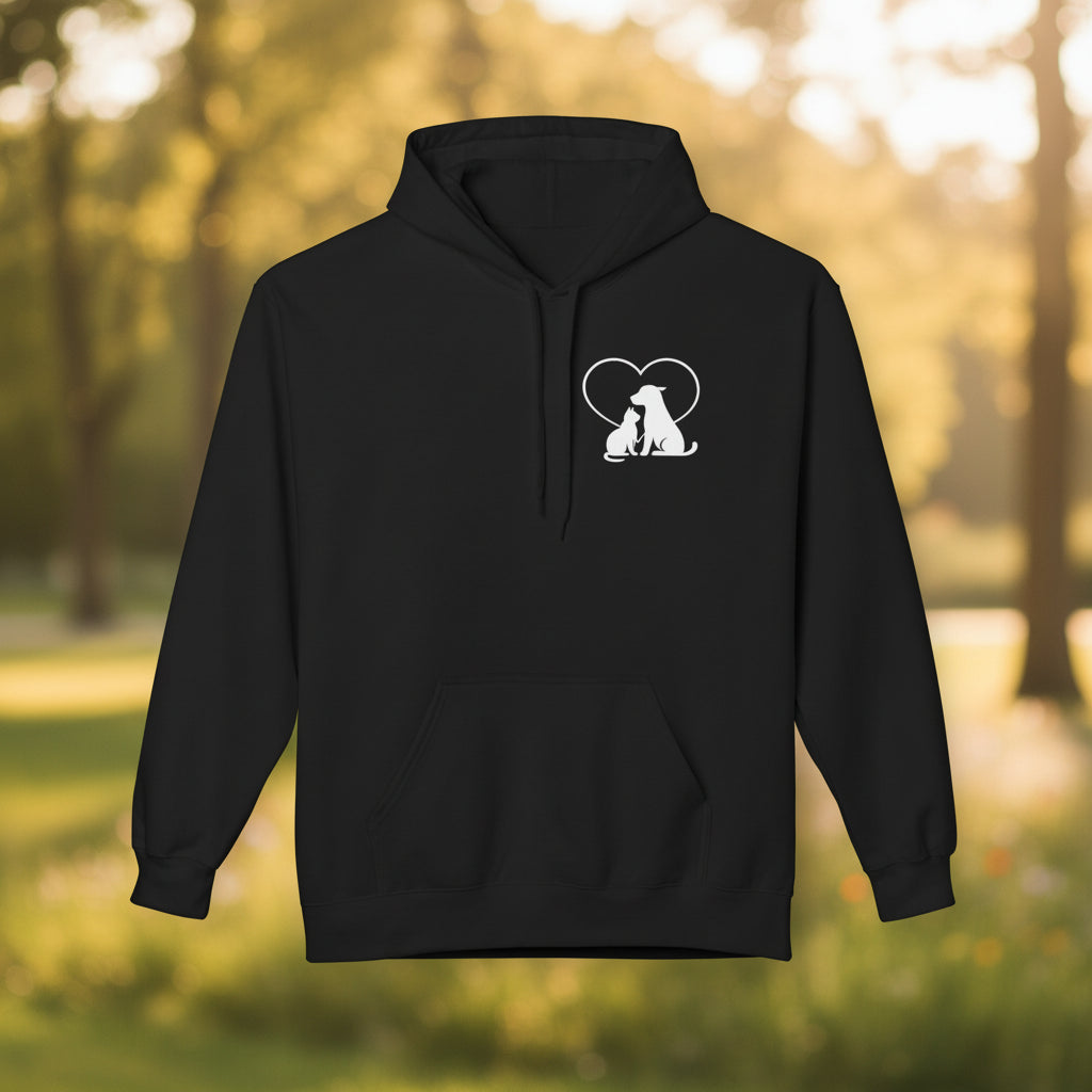 Rescue Dogs American Flag Hoodie "Live, Love & Rescue Dogs" Paw-Lover Pullover