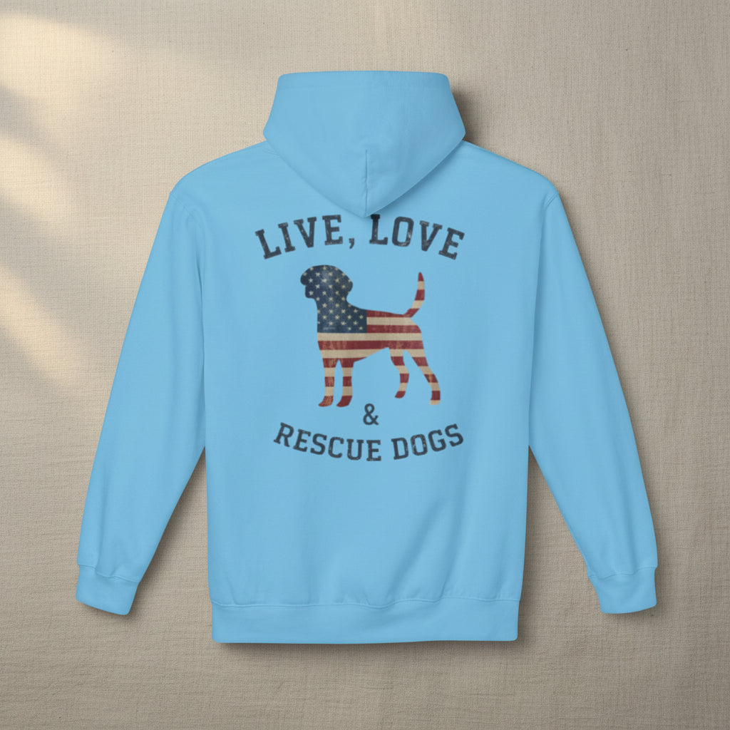 Live, Love & Rescue Dogs Hoodie