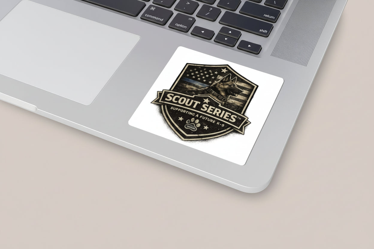 Scout Series K-9 Badge Sticker — Supporting a Future K-9 Kiss-Cut Sticker