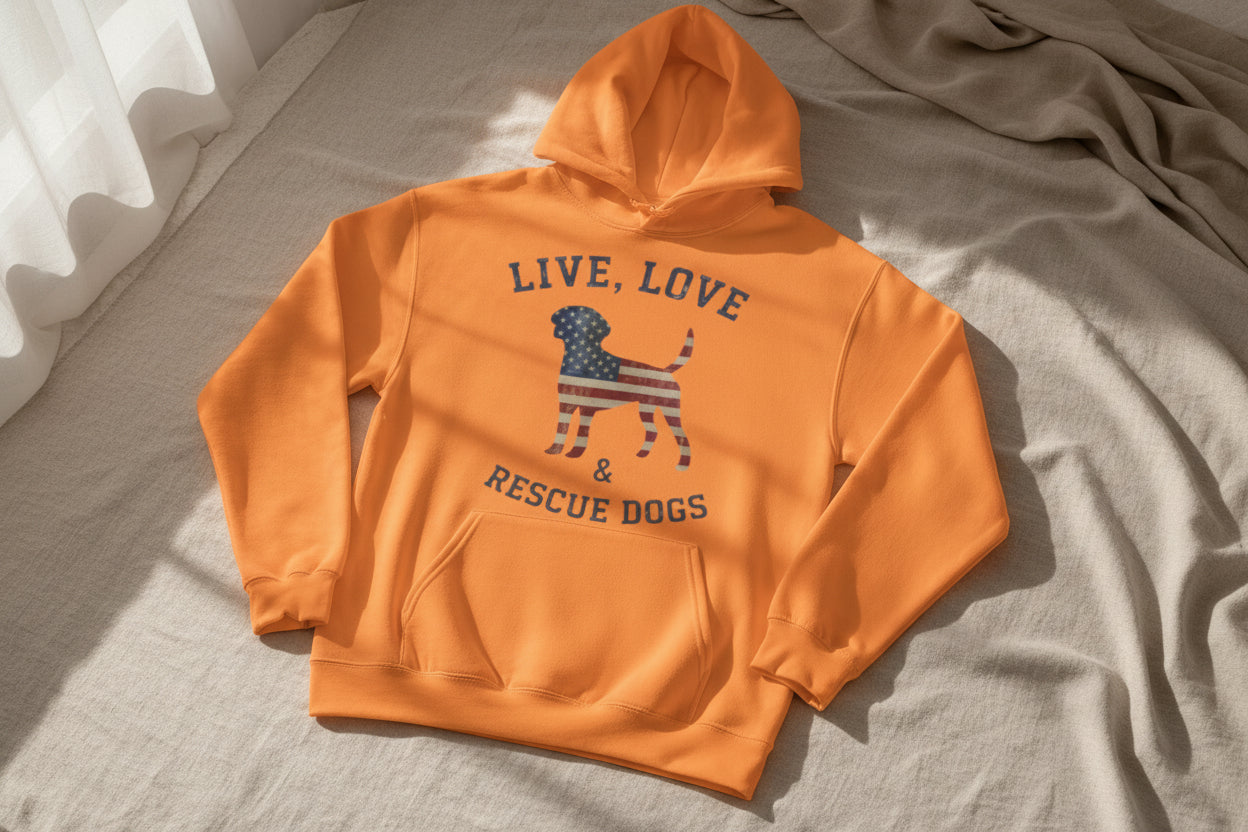 Live, Love & Rescue Dogs Hoodie