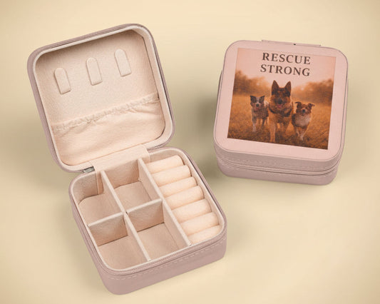 Rescue Strong Travel Jewelry Case – Dog Lover Gift Organizer