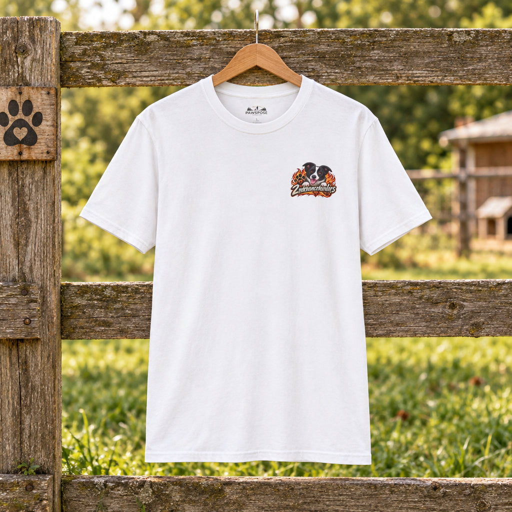 White t-shirt with 'New York' text on a white background