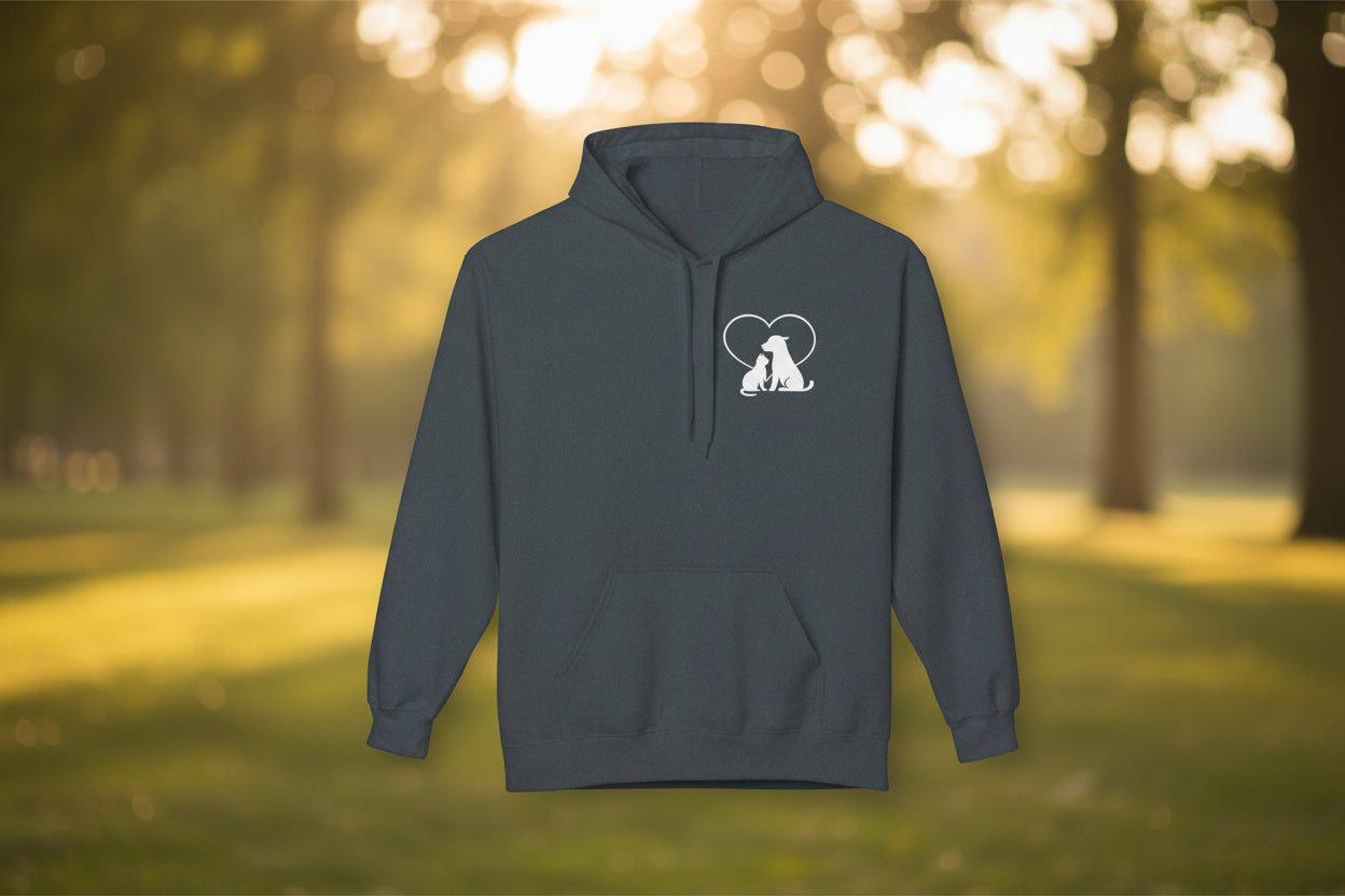 Rescue Dogs American Flag Hoodie "Live, Love & Rescue Dogs" Paw-Lover Pullover