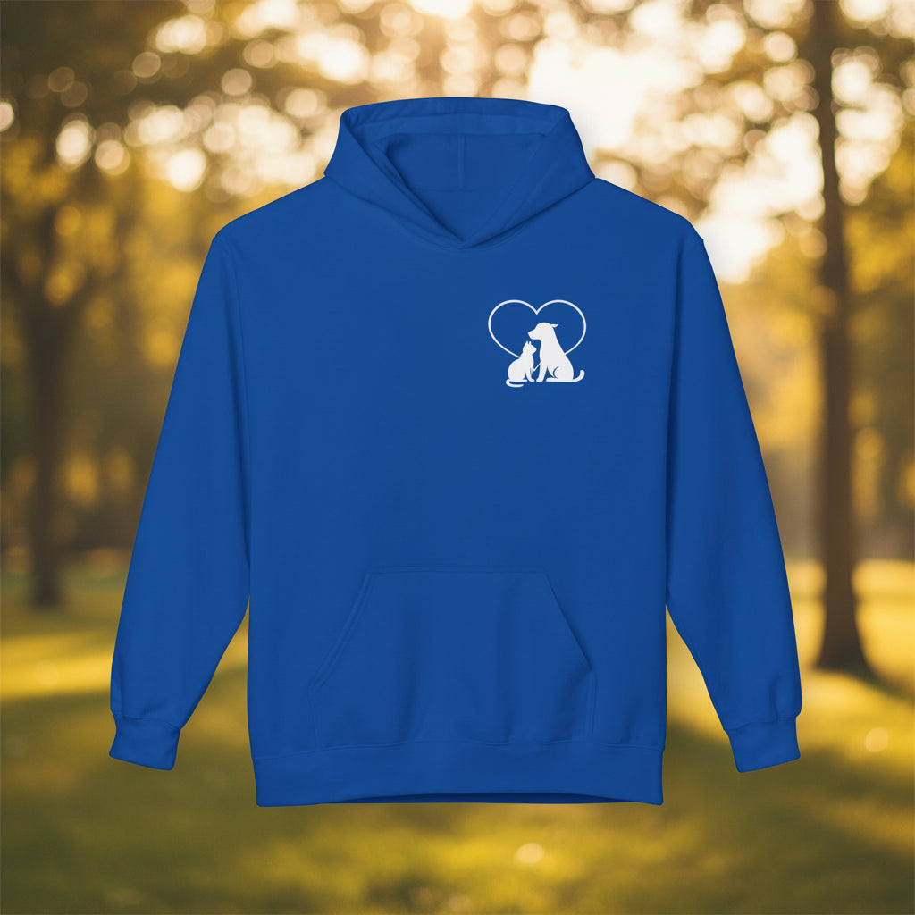 Rescue Dogs American Flag Hoodie "Live, Love & Rescue Dogs" Paw-Lover Pullover