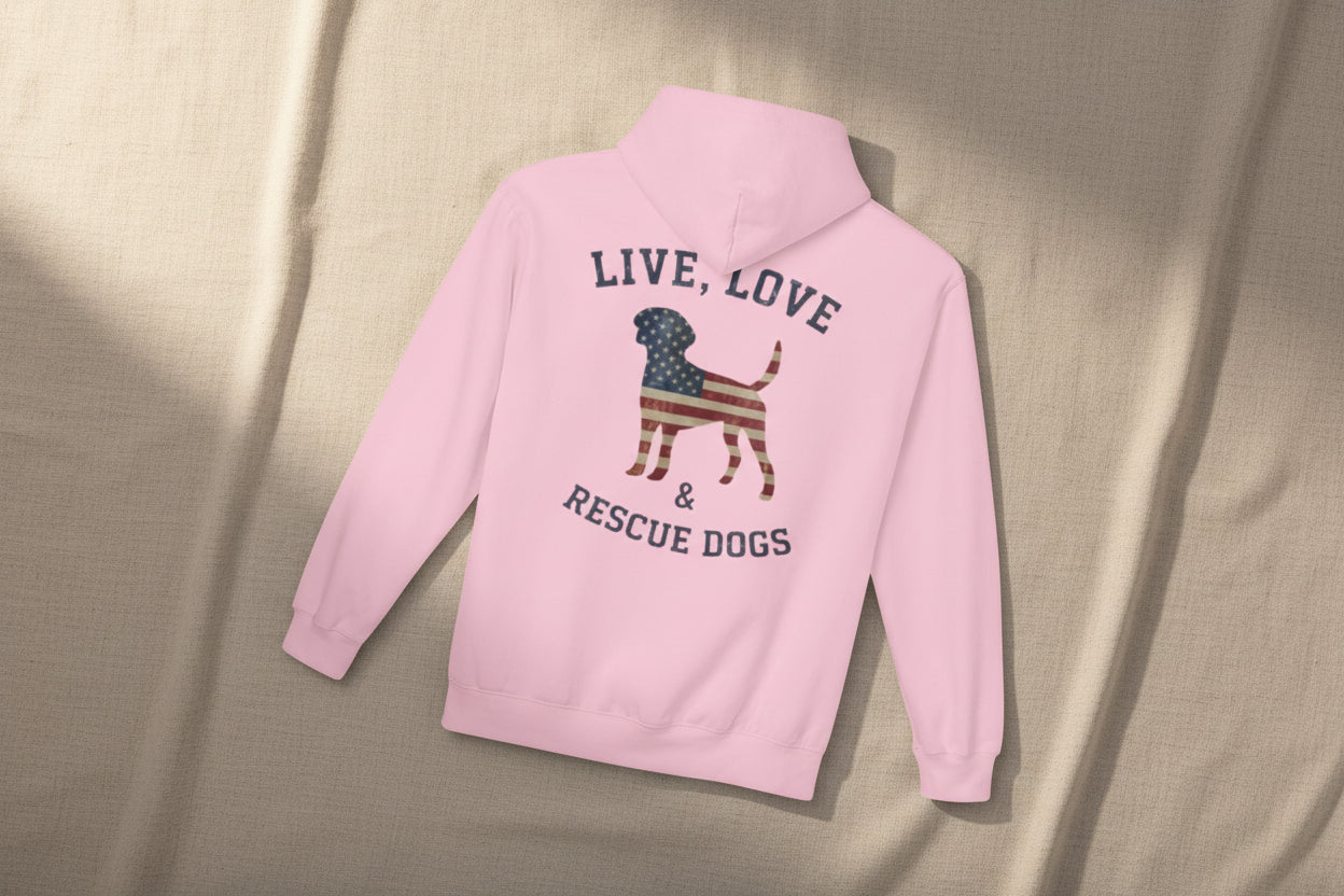 Live, Love & Rescue Dogs Hoodie