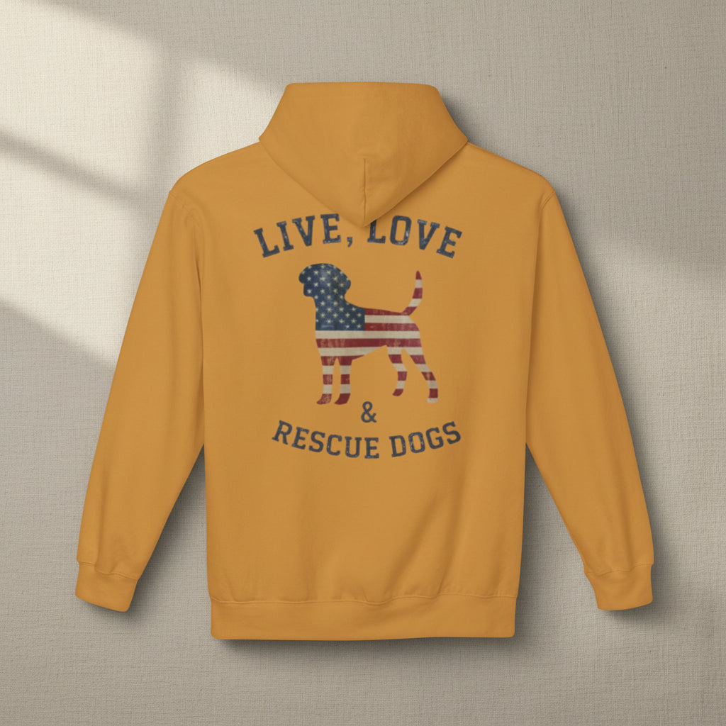 Live, Love & Rescue Dogs Hoodie