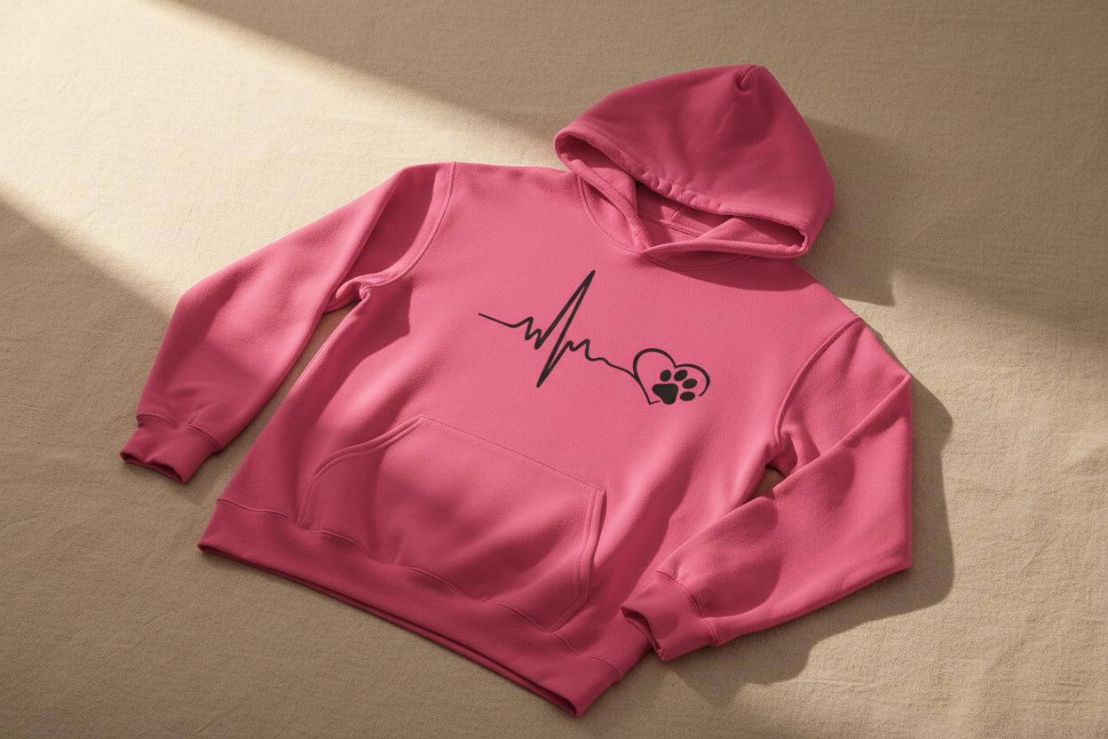 Heartbeat Paw Hoodie