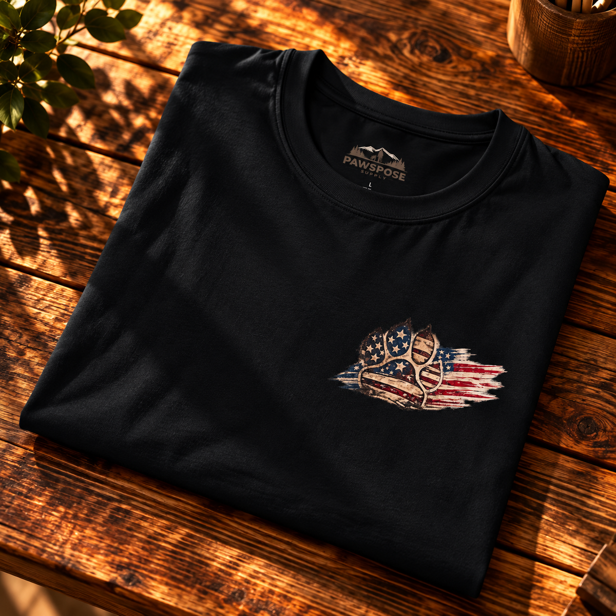 Live Love Rescue Dogs Patriotic T-Shirt | Dog Rescue Lover Tee
