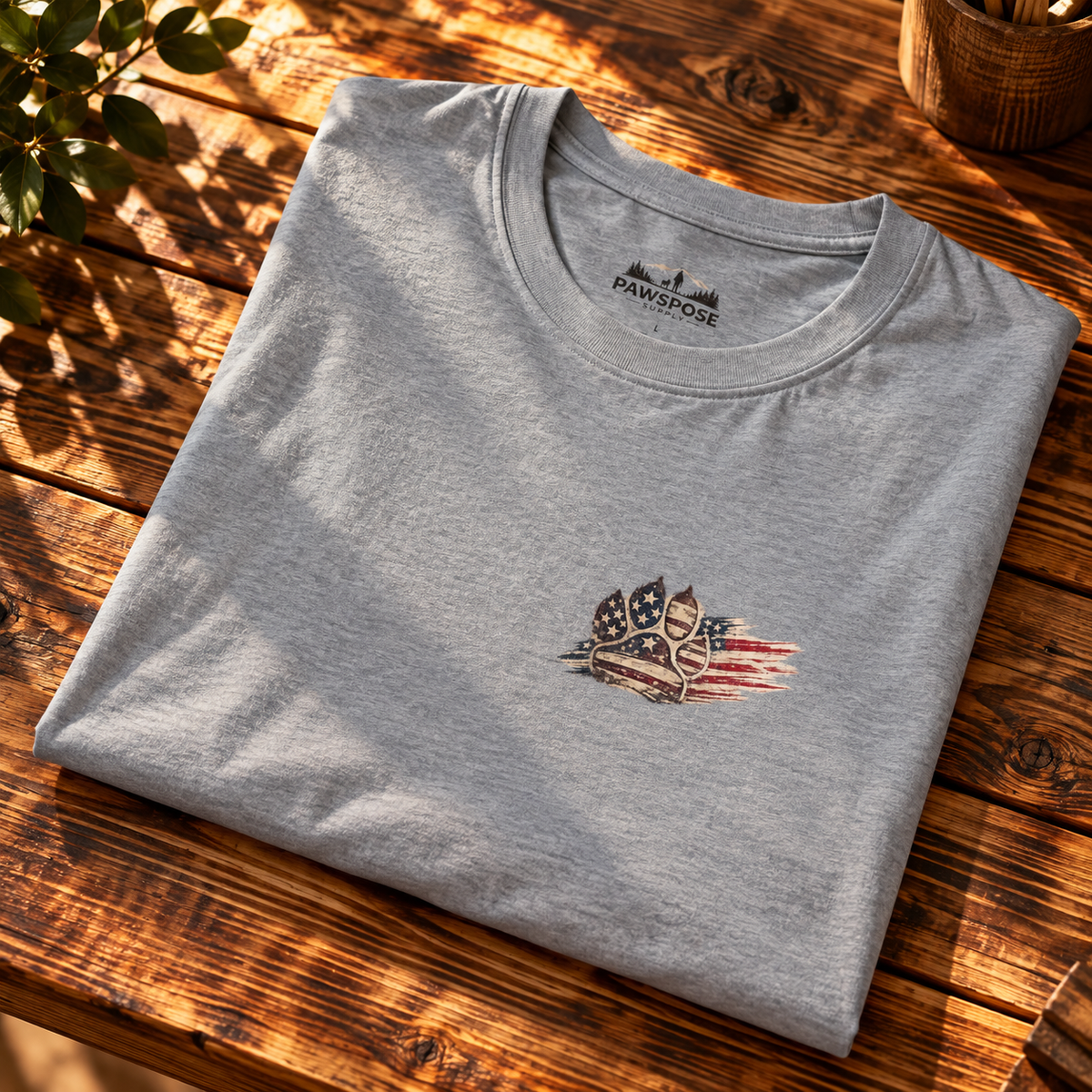Live Love Rescue Dogs Patriotic T-Shirt | Dog Rescue Lover Tee