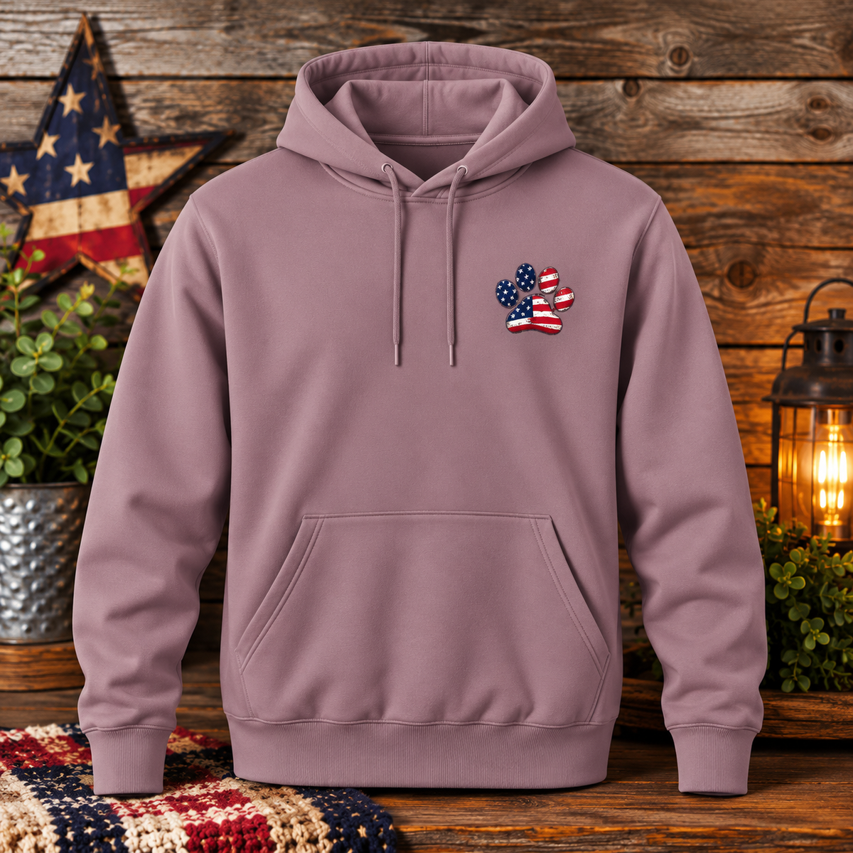Live, Love & Rescue Dogs Patriotic Hoodie – Unisex Fleece Pullover