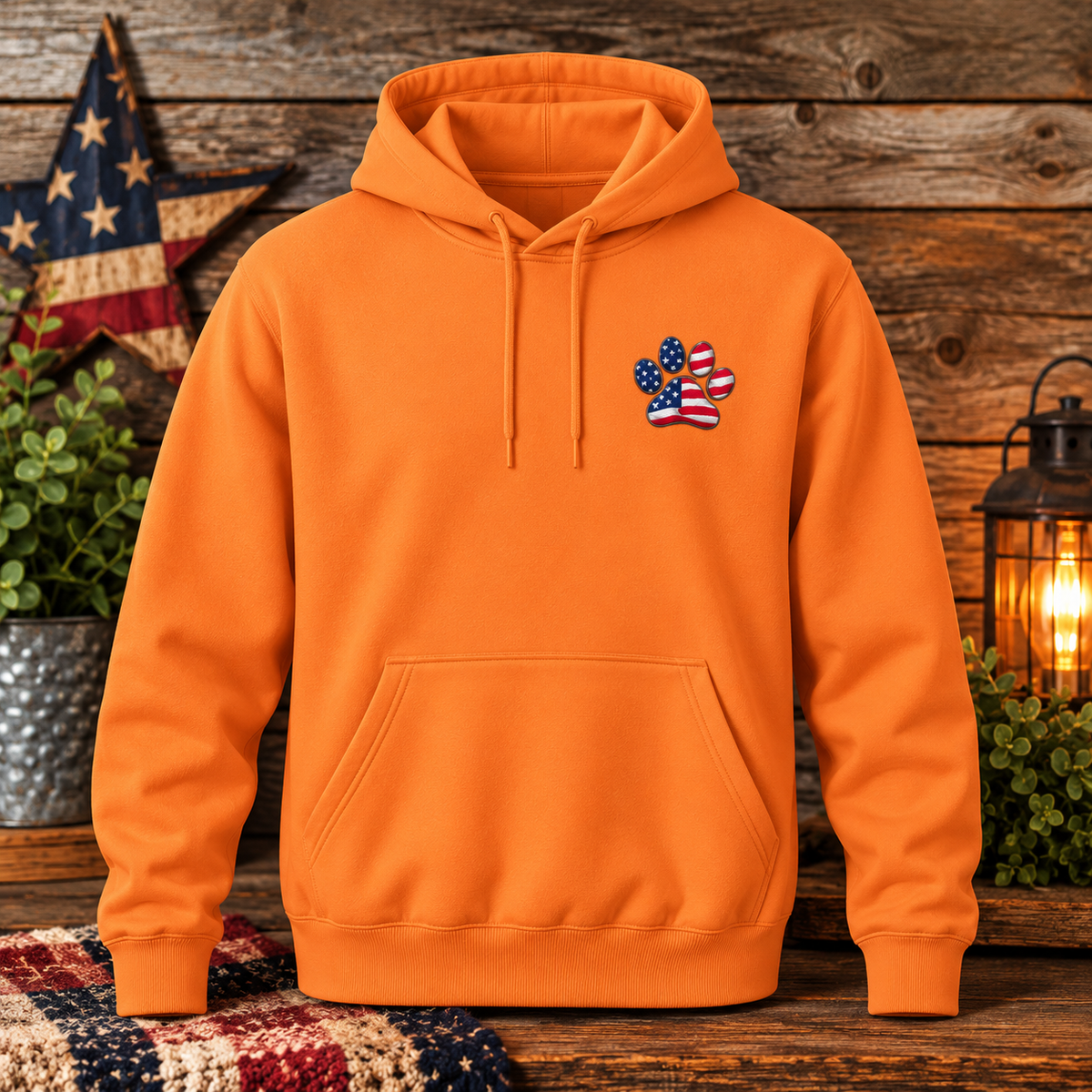Live, Love & Rescue Dogs Patriotic Hoodie – Unisex Fleece Pullover