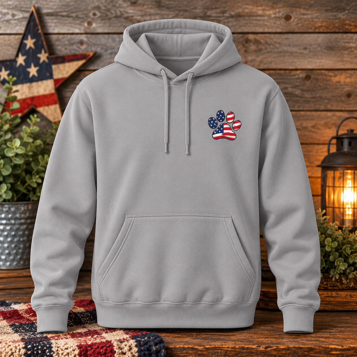 Live, Love & Rescue Dogs Patriotic Hoodie – Unisex Fleece Pullover