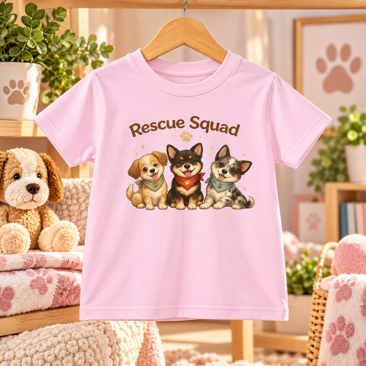 Rescue Squad Kids T-Shirt – Cute Puppy Dog Graphic Tee for Children