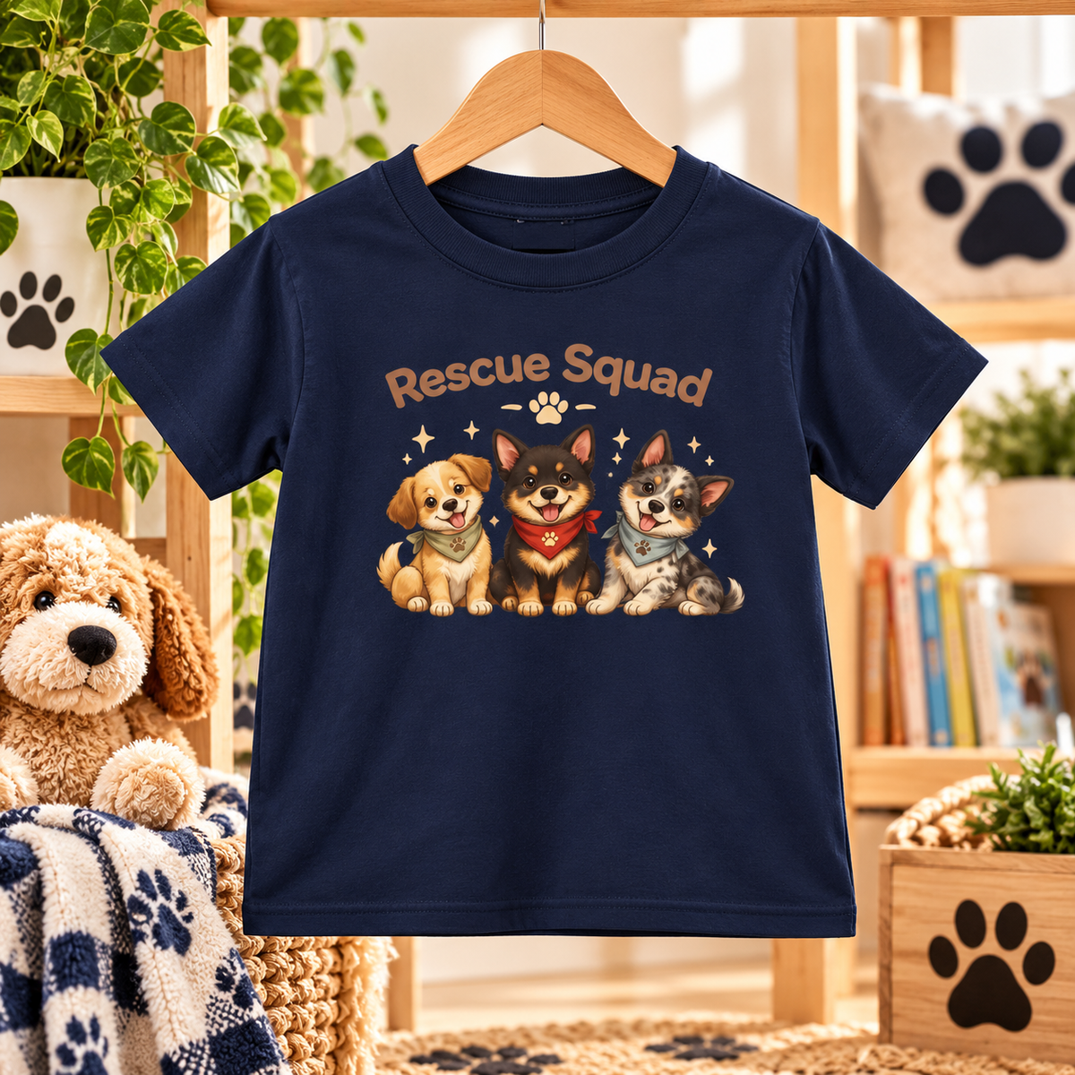 Rescue Squad Kids T-Shirt – Cute Puppy Dog Graphic Tee for Children