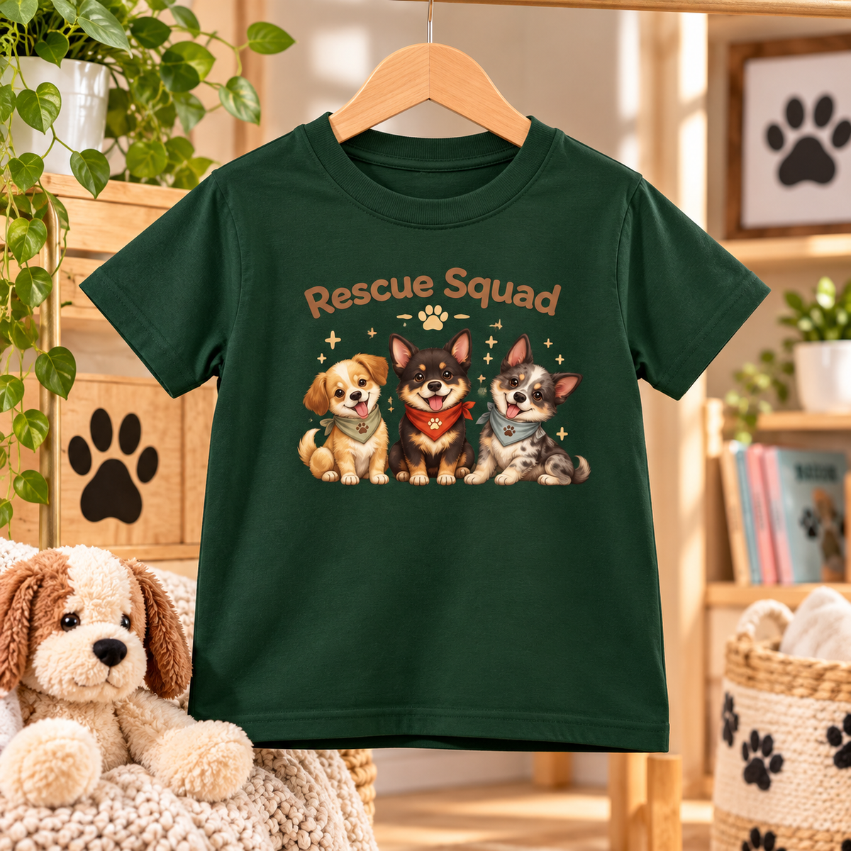 Rescue Squad Kids T-Shirt – Cute Puppy Dog Graphic Tee for Children