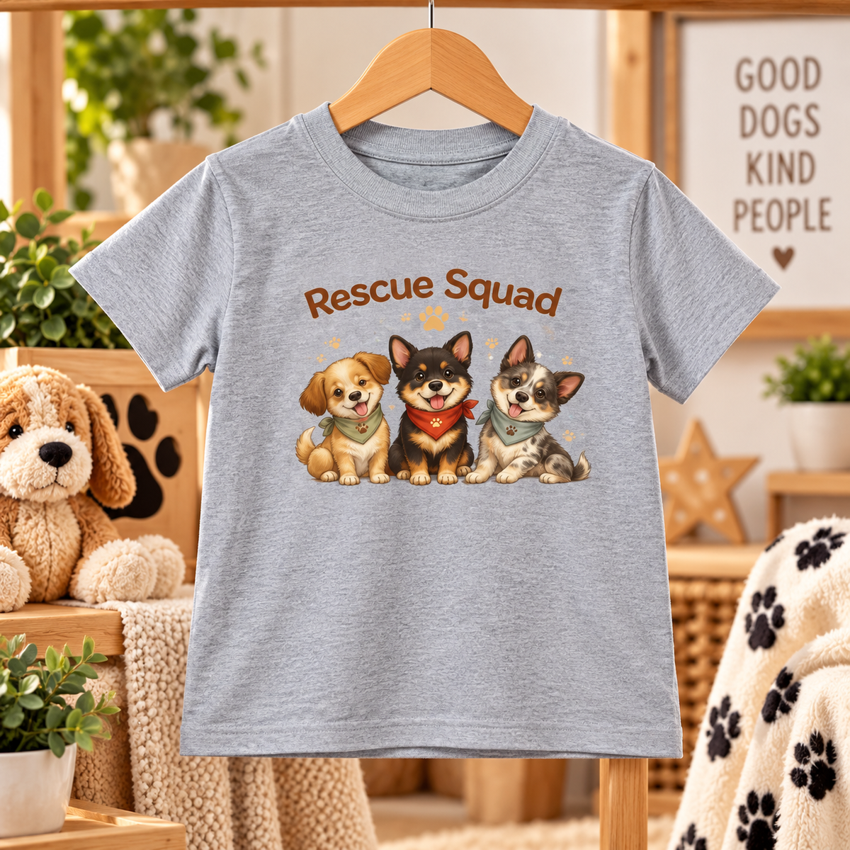 Rescue Squad Kids T-Shirt – Cute Puppy Dog Graphic Tee for Children
