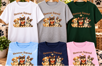 Rescue Squad Kids T-Shirt – Cute Puppy Dog Graphic Tee for Children