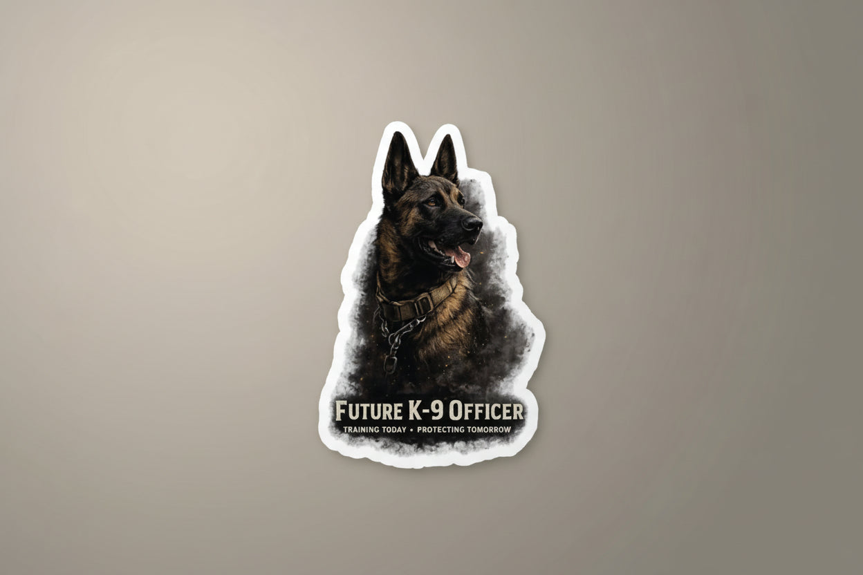 Future K-9 Officer Kiss-Cut Sticker — Police Dog Training Tribute