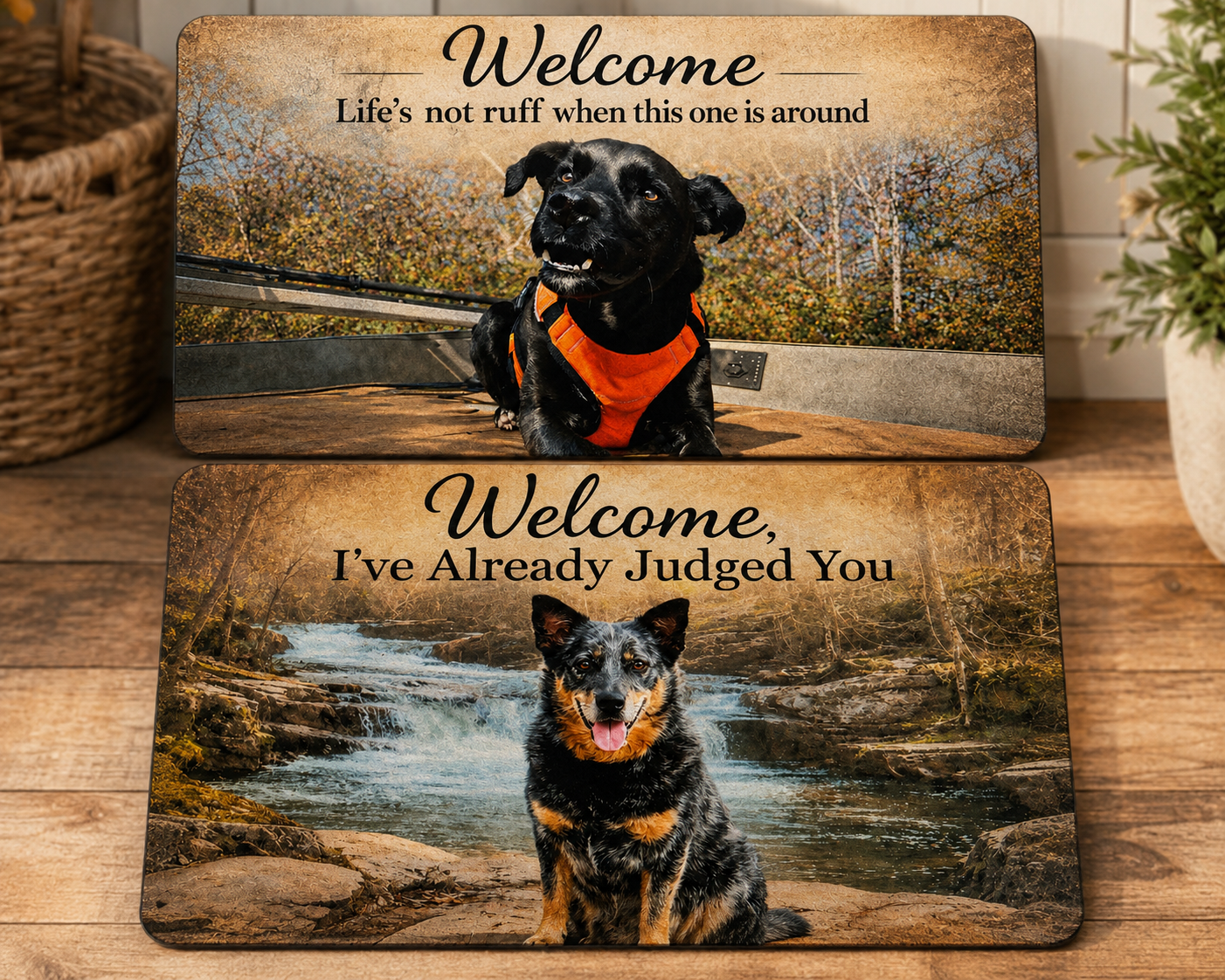 Custom Pet Photo Doormat, Personalized Dog or Cat Welcome Mat,