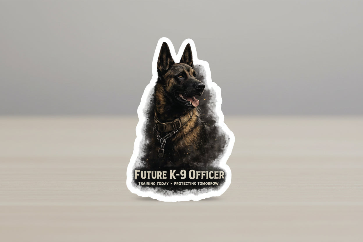 Future K-9 Officer Kiss-Cut Sticker — Police Dog Training Tribute