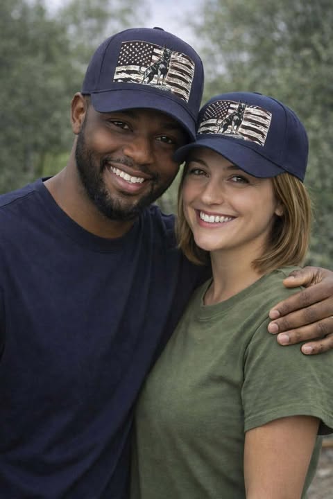 Baseball Cap American Flag with Howling Wolf Vintage Graphic