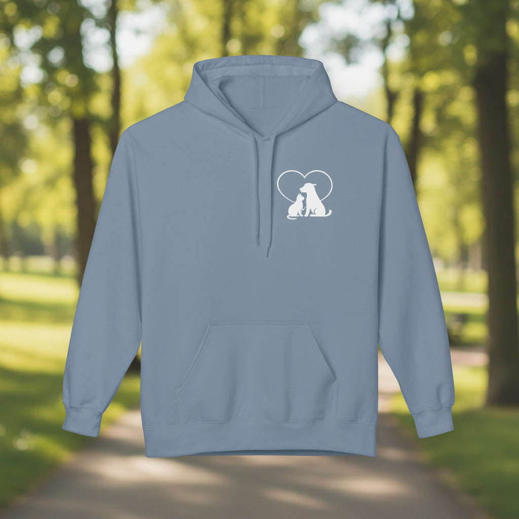 Rescue Dogs American Flag Hoodie "Live, Love & Rescue Dogs" Paw-Lover Pullover