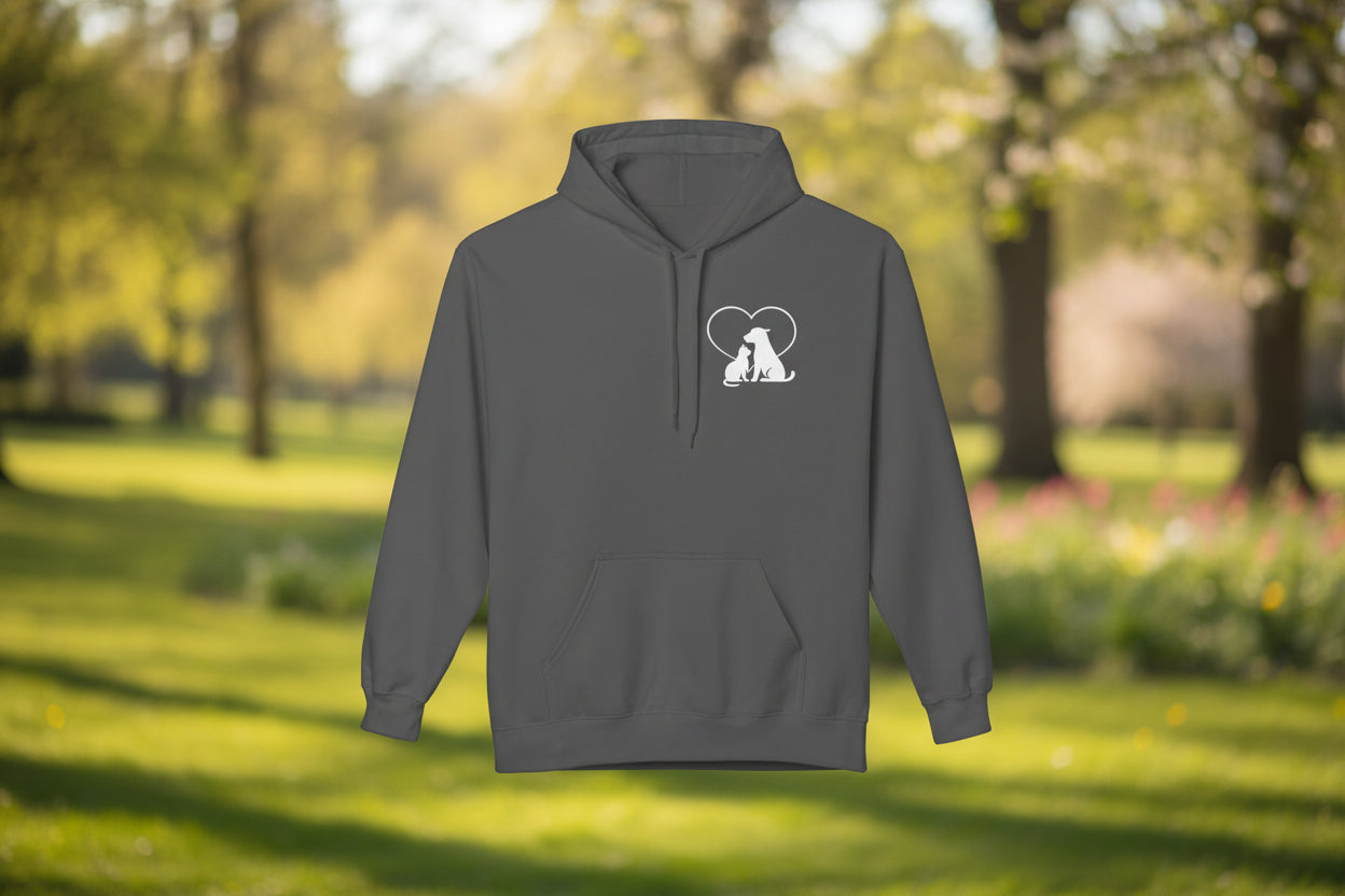 Rescue Dogs American Flag Hoodie "Live, Love & Rescue Dogs" Paw-Lover Pullover