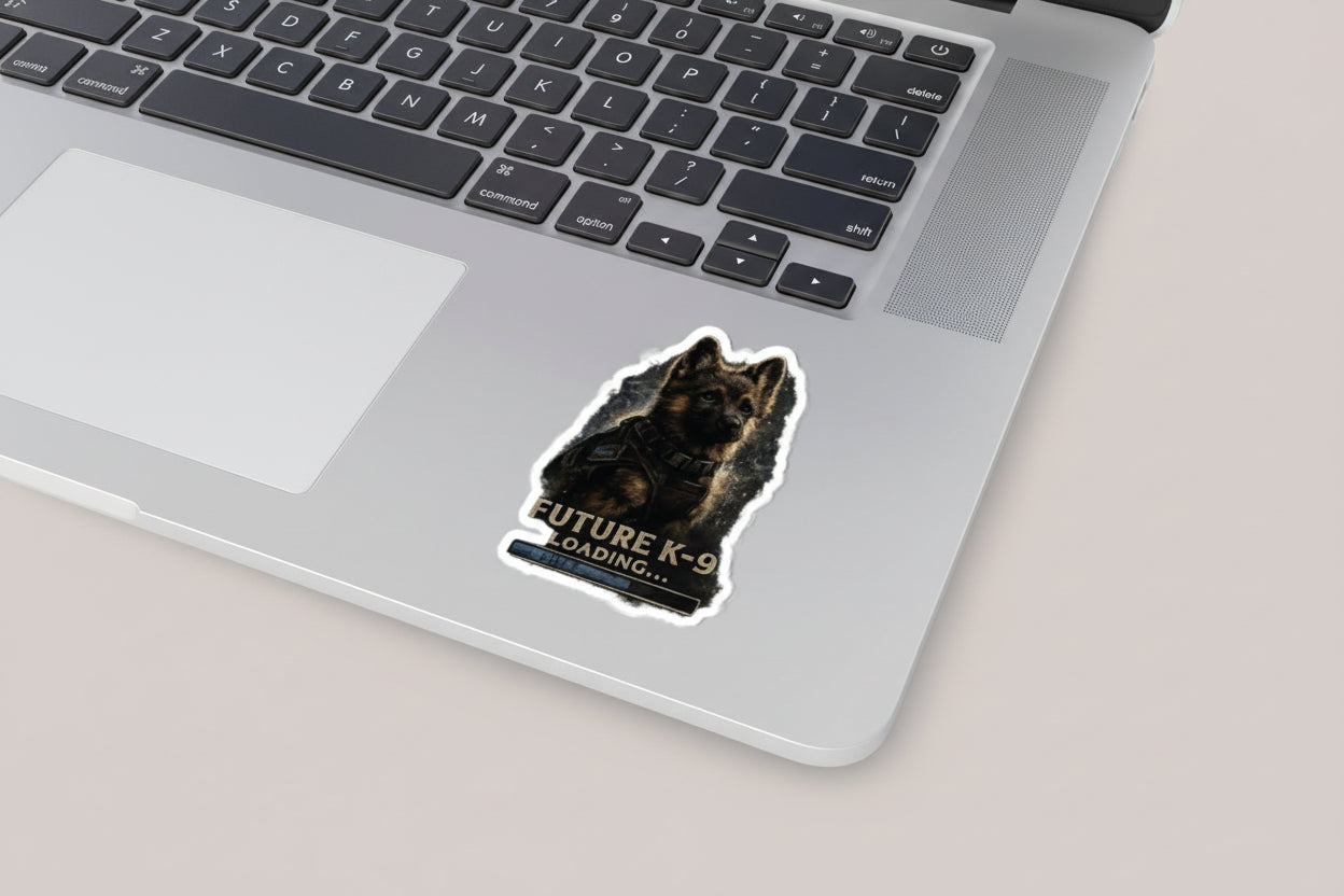 Future K-9 Loading Sticker — German Shepherd Puppy Tactical Vinyl Sticker
