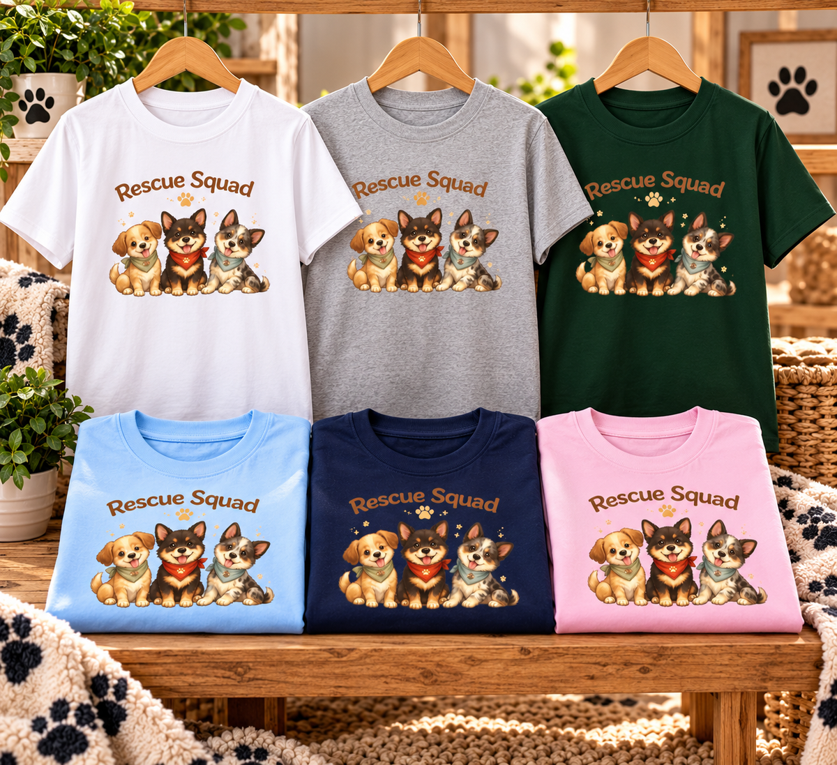 Rescue Squad Kids T-Shirt – Cute Puppy Dog Graphic Tee for Children