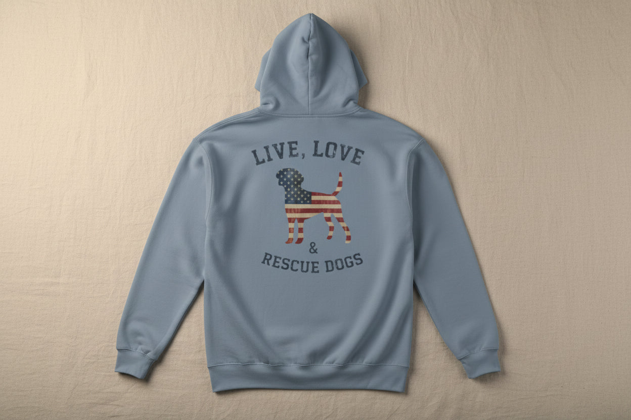 Live, Love & Rescue Dogs Hoodie