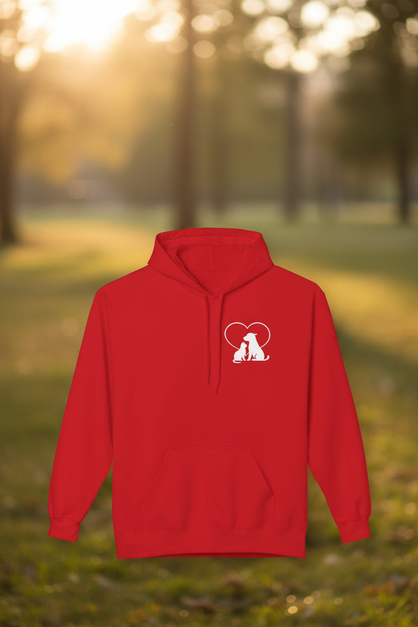 Rescue Dogs American Flag Hoodie "Live, Love & Rescue Dogs" Paw-Lover Pullover