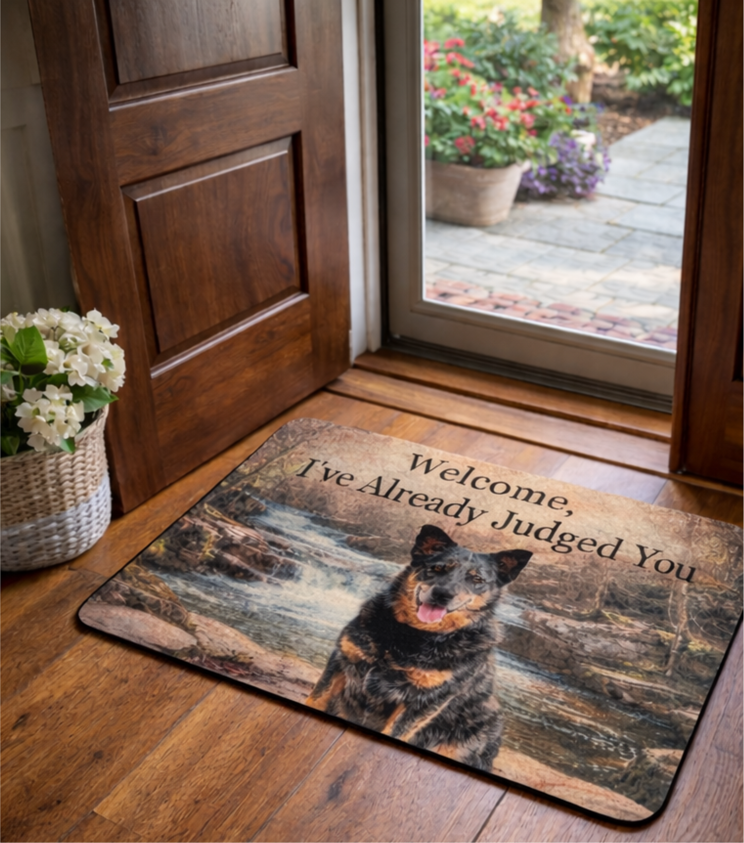Custom Pet Photo Doormat, Personalized Dog or Cat Welcome Mat,