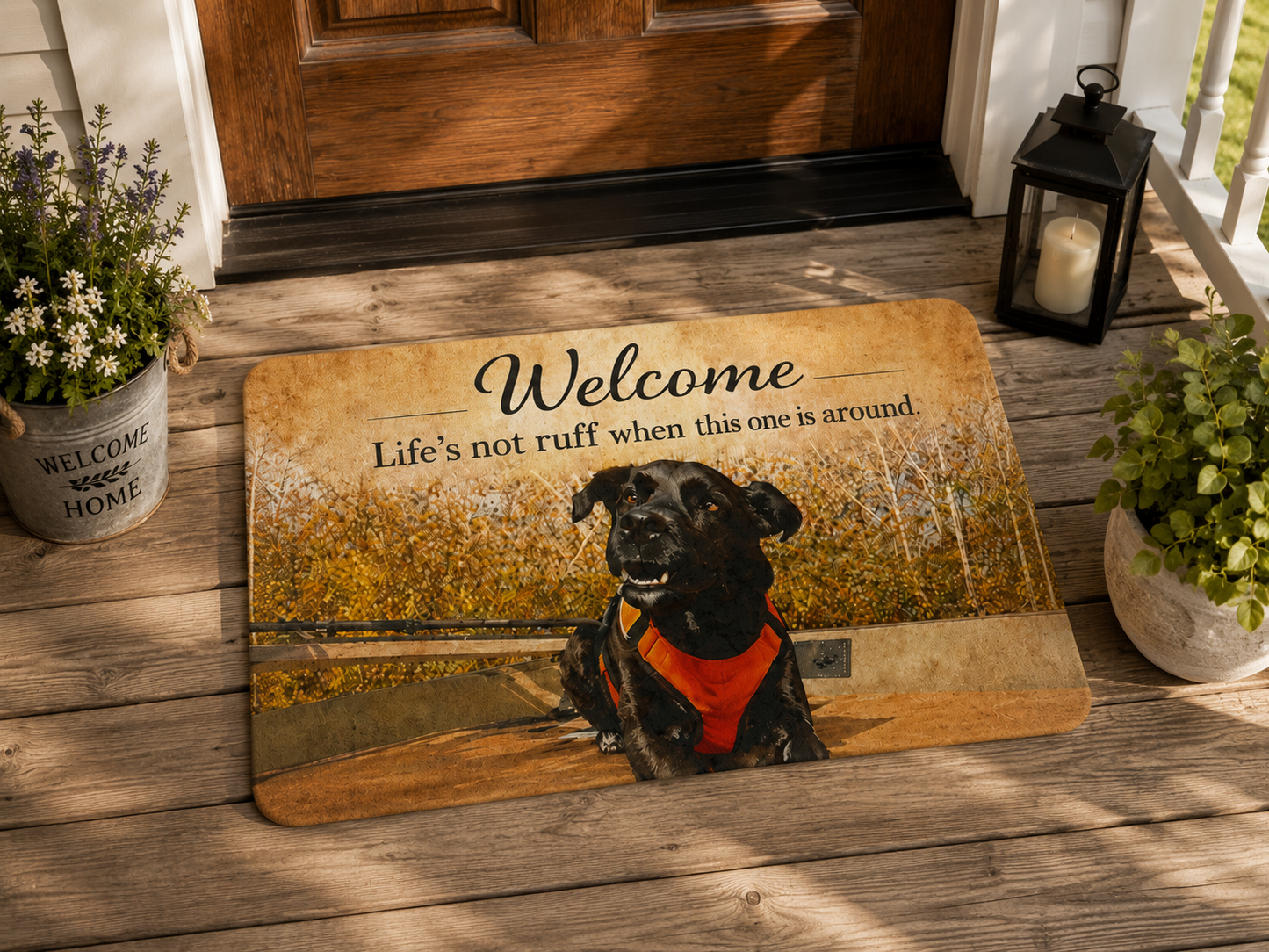 Custom Pet Photo Doormat, Personalized Dog or Cat Welcome Mat,